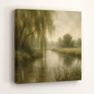 Vintage Countryside Landscape Gallery Wrapped Canvas Wall Art