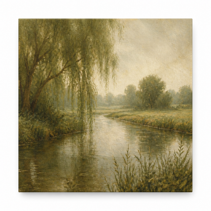 Vintage Countryside Landscape Gallery Wrapped Canvas Wall Art