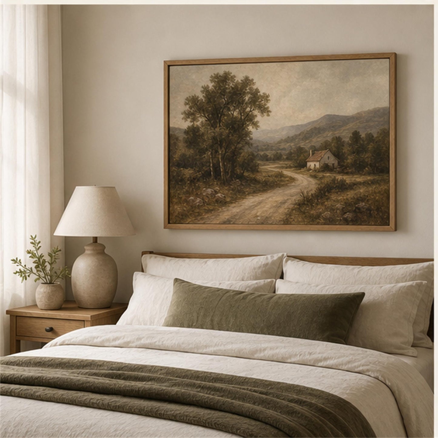 Wholesale Vintage Framed Canvas Wall Art | Quiet Countryside | Bulk Orders Welcome