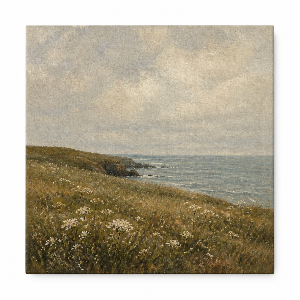 Vintage Countryside Landscape Gallery Wrapped Canvas Wall Art