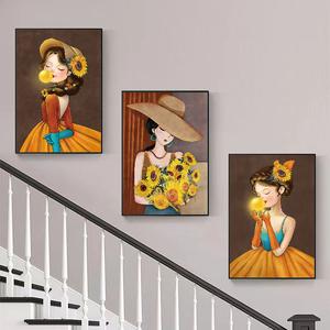 Nordic Minimalist 3-Piece Staircase Wall Art Set | Framed & Unframed