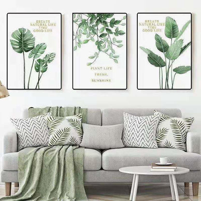 Botanical Leaf Canvas Wall Art Set