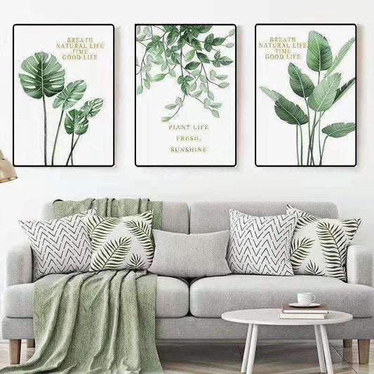 Botanical Leaf Canvas Wall Art Set