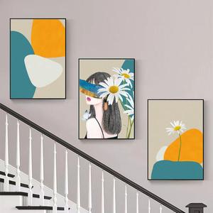 Nordic Minimalist 3-Piece Staircase Wall Art Set | Framed & Unframed