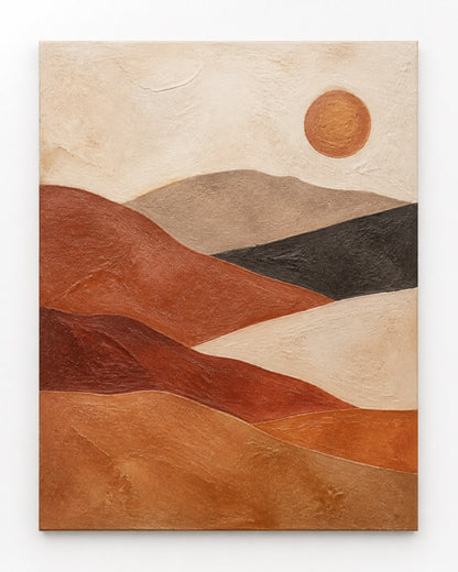 Ember Dune Abstract Textured Canvas Wall Art