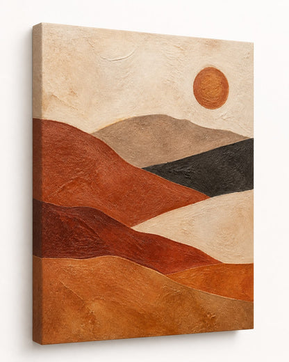 Ember Dune Abstract Textured Canvas Wall Art